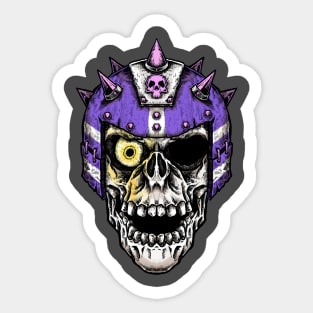 Fantasy Football Skeleton Purple 2 Sticker